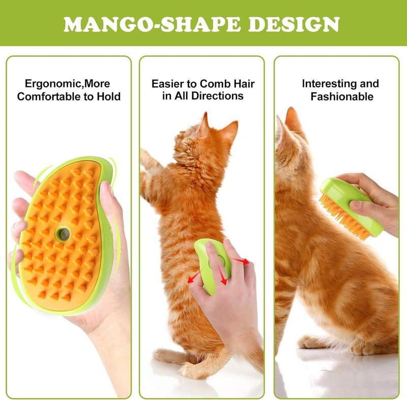 DUMPILL Steam Brush for Cats Shedding, 3 in 1 Steamy Water Pet Hair Removal Comb with Steamer, Spritz Comb for Dog, Indoor Cat Spray Mist Grooming Defur Brush, Cepillo Vapor Gato Perro, Steaming Cleaning Spa - Image 5